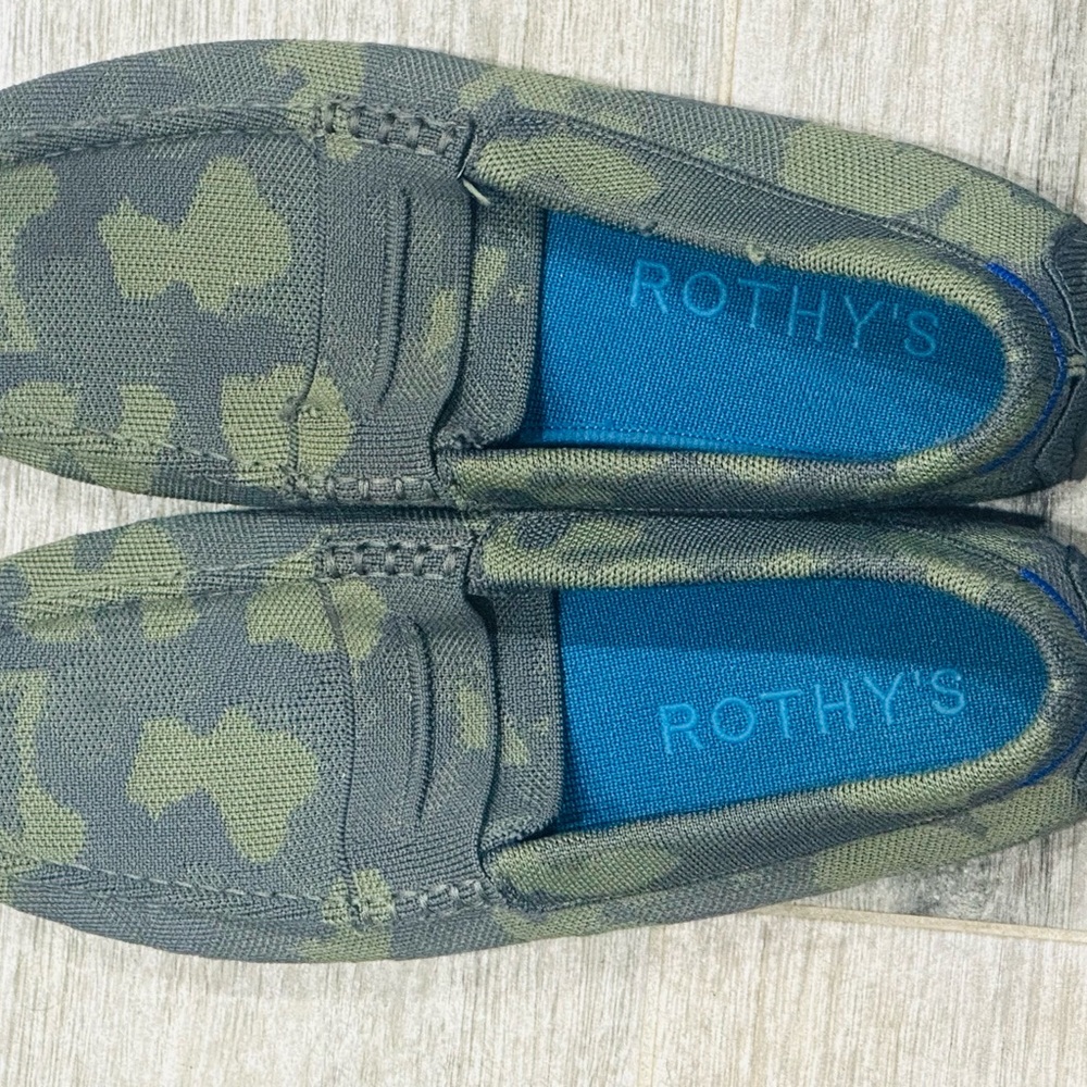 Rothy’s The Driver Loafer in Forest Camo
